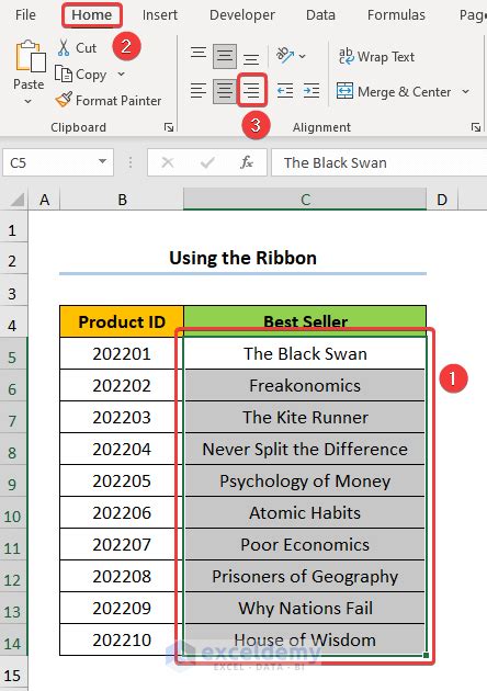 How To Change Alignment To The Right In Excel 5 Quick Methods