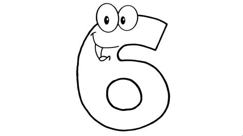 How To Draw The Number Six Youtube