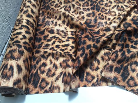 Digi Leopard Fur Print Cotton Fabric For Curtains Upholstery Panther