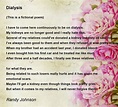 Dialysis - Dialysis Poem by Randy Johnson