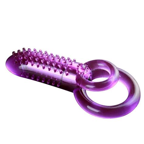 Vibrator Dual Cock Sex Ring Penis Vagina Clitoris Stimulate Adult Toy For Couple EBay