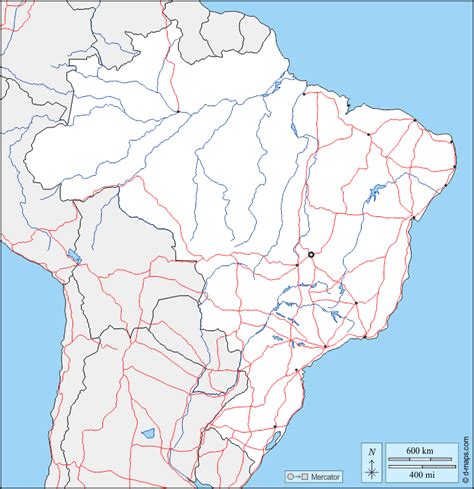 Printable Map Of Brazil