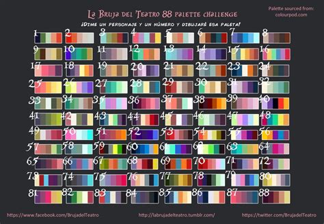Cartoonanime Characters With A Colour Palette Of Your Choice