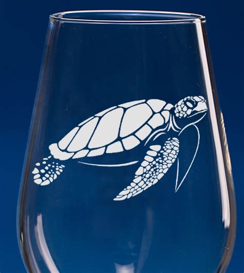 Sea Turtle Wine Glasses Set Of 2 Personalised Sea Turtle Etsy UK