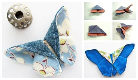 Diy Origami Fabric Butterfly Free Sewing Pattern And Tutorial