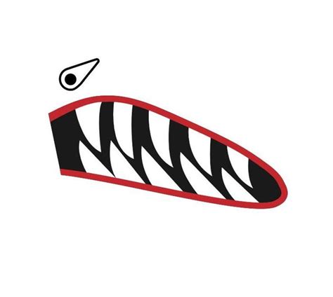 Flying Tigers P 40 Warhawk Shark Mouth Teeth Nose Art Decal Sticker