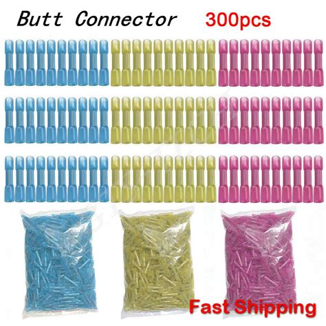 300pcs 3m Heat Shrink Insulated Butt Crimp Wire Connector Terminals