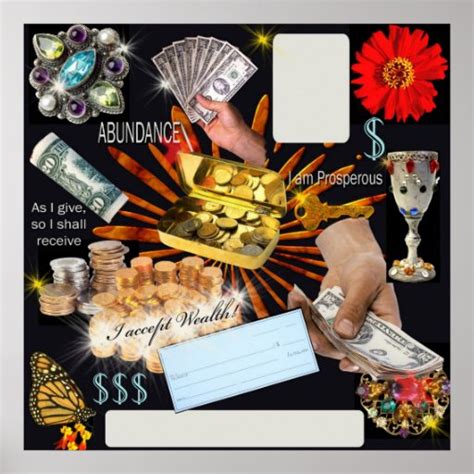 Vision Board For Prosperity Poster Zazzle