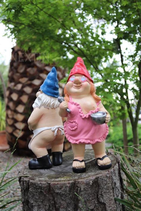 Garden Gnome Naked Nude Gnomes Cooking Naughty Gnome Statue Kitchen X