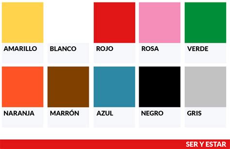 Los Colores Ser Y Estar Aprende Español Online