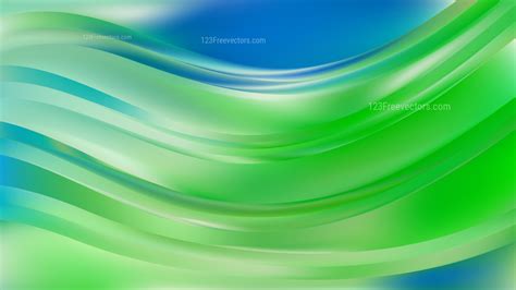 Abstract Blue And Green Wave Background Graphic