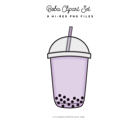 Originating in taichung, taiwan in the early 1980s, it includes chewy tapioca balls (boba or pearls) or a wide range of other toppings. Boba Bubble Tea Set - Little Magic Prints