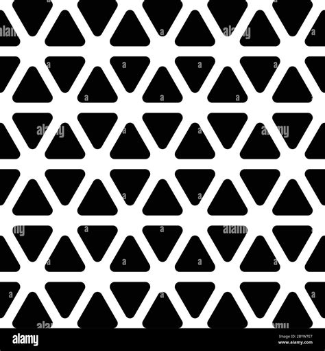 Seamless Geometric Pattern Of Isometric Triangles With Rounded Corners