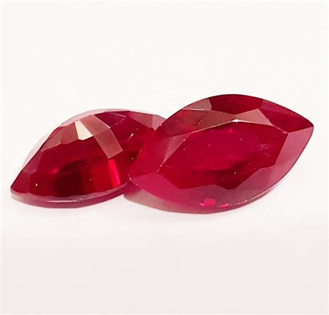 8 To 8 Ct 2 Pcs Pair Certified Natural Red Ruby Loose Gemstone Etsy