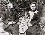 Pierre Curie, Marie Curie and their daughter Irene Joliot-Curie in 1906 ...
