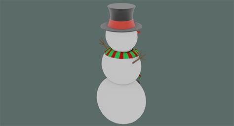 Artstation Snowman In Blender And Other Formats Game Assets