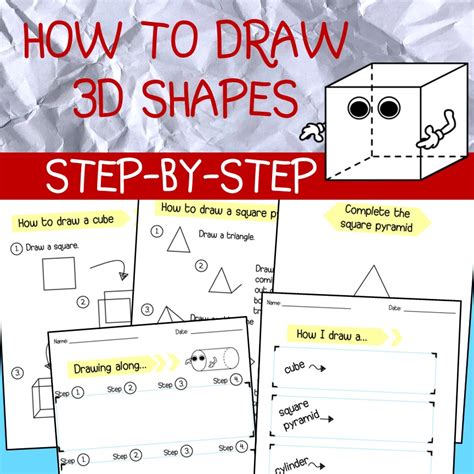 How To Draw 3d Shapes Worksheets And Boom Cards Payhip