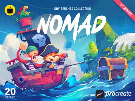 Nomad 2 Brush Pack For Procreate Frankentoon Studio
