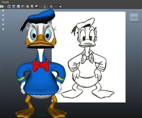 Donald Duck 3d Model Animated Rigged Ma Mb