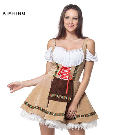 kimring sexy oktoberfest halloween costume for women adult wench beer girl clubwear fantasy