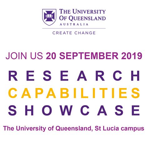 Uq Research Capabilities Showcase 20 September 2019 Australian