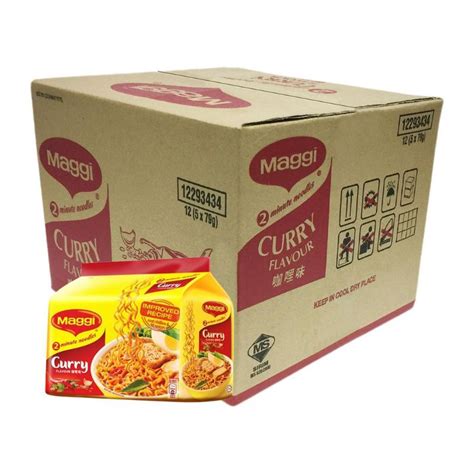 whole sale imported maggi kari spicy malaysian instant noodles box 60 pieces 12 packs shopee