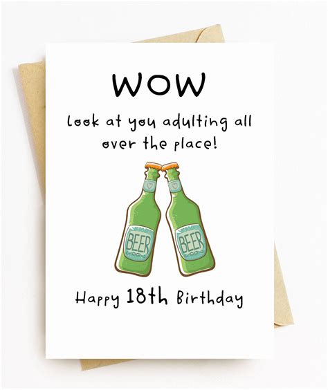 Je330 Happy 18th Funny Birthday Card Etsy Uk