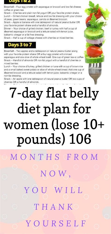 7 Day Flat Belly Diet Plan For Women Lose 10 Pounds 106 Flat Belly