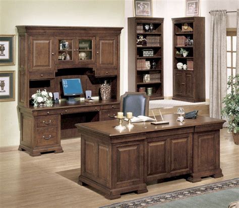 Furniture Desks And Home Office Furniture Wood Office Desk With Credenza