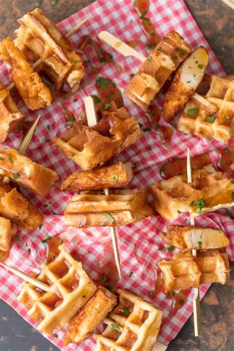 Chicken And Waffles Recipe Mini Chicken And Waffles On A Stick