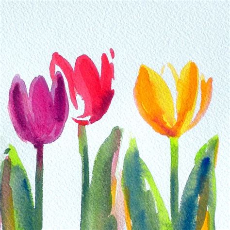 Simple And Sweet Original Watercolor Painting Just In Time Etsy