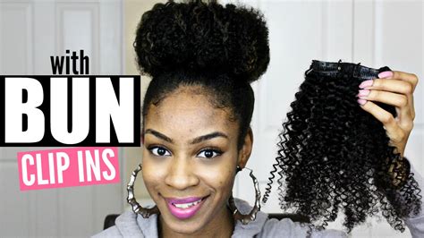 Styling natural hair bun is quite easy and there are always new ways you can get them styled. High Messy Bun with Clip-in Hair Extensions Natural Hair ...