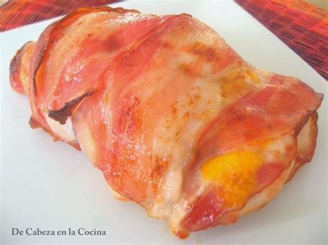 De Cabeza En La Cocina Pechuga De Pollo Al Horno Con Queso Pimiento Y Bacon