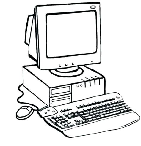 Computer Coloring Book Coloring Pages