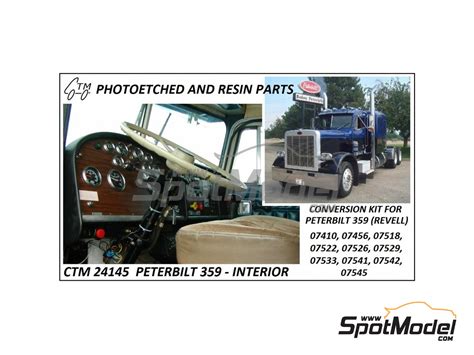 Czech Truck Model Ctm24145 Dashboard 124 Scale Peterbilt 359 For