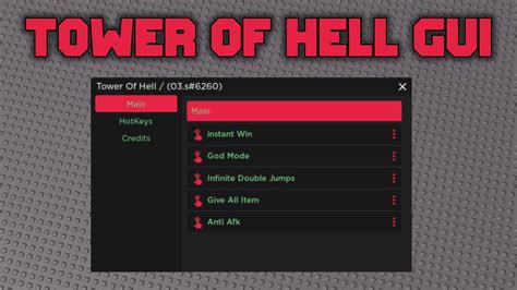 Tower Of Hell Gui Script Showcase Youtube