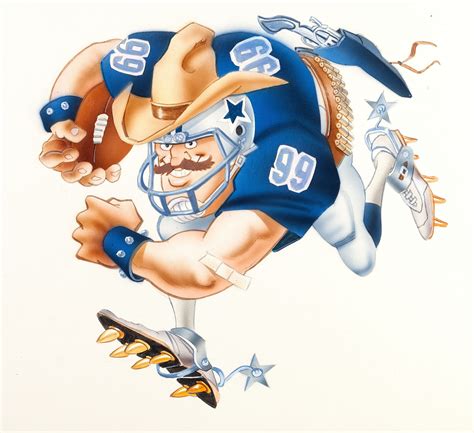 Dallas Cowboys Football Illustration By Jack Davis 1926 2016
