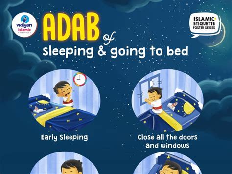 Islamic Etiquette Poster 02 Adab Of Sleeping And Going To Bed
