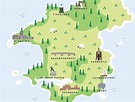 Pembrokeshire Map Illustrated Map of Pembrokeshire Print / | Etsy UK