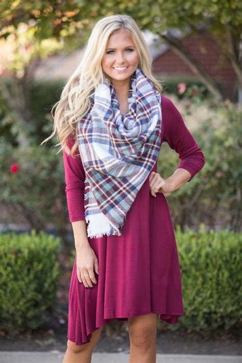 Casual For Fall Dress Burgundy The Pink Lily Trendy Fall Outfits