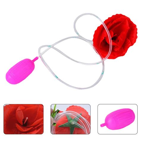 Deluxe Lapel Squirting Red Rose Squirt Flower Clown Joke Trick Prank Joker Ebay