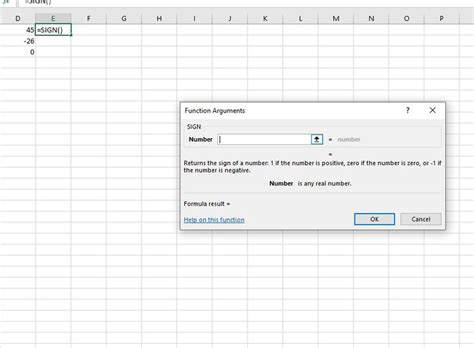 Excel Sign Function Tutorial