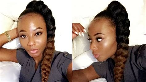 4.13 single braid messy ponytail. How to Style JUMBO Ombre Kanekalon Braided Ponytail with ...