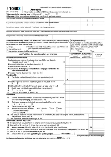 1040x Printable Form Printable Forms Free Online