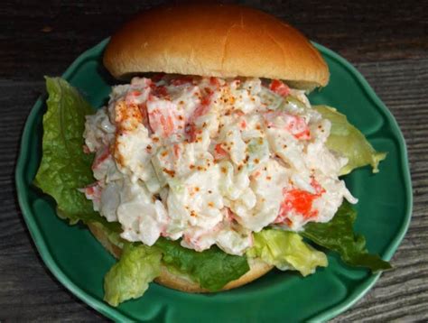 The original recipe calls for only the cole slaw dressing but it seems too sweet so. Cajun Crab Salad Sandwich Recipe | Just A Pinch Recipes