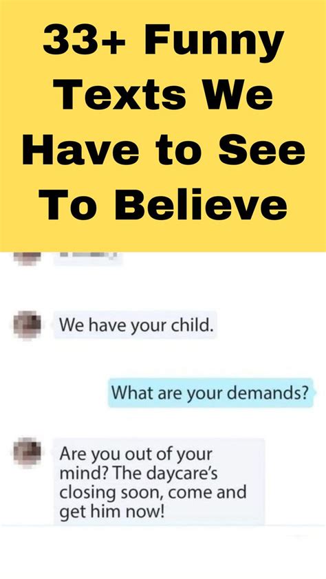 the text reads 3 funny texts we have to see to believe