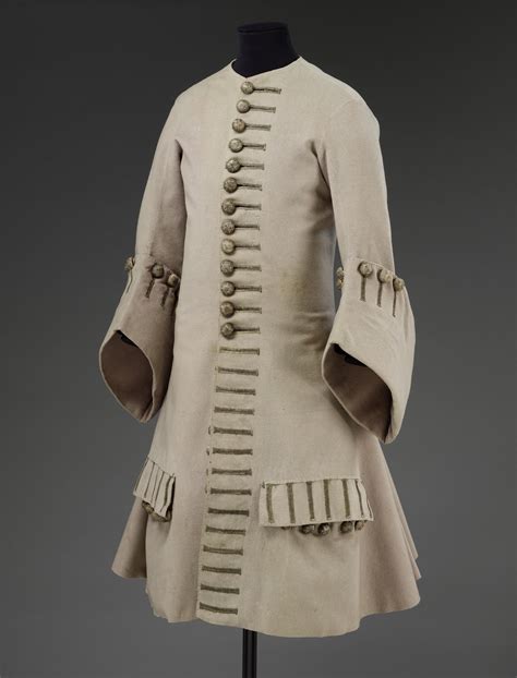 1695 1705 England Coat Wool Silk Linen Linen Thread Silver