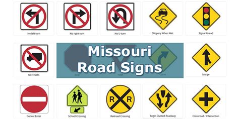 Missouri Road Sign Identification Test 16 Road Signs