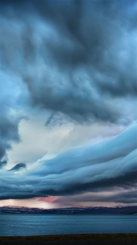 Wallpaper Storm Thick Clouds Sea Dusk 2560x1600 Hd Picture Image