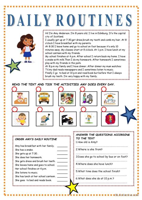 Present Simple Tense Daily Routines English Esl Worksheets Pdf And Doc